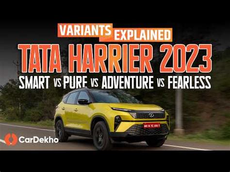 Tata Harrier 2023 Top Model vs Mid Model vs Base | Smart vs Pure vs ...