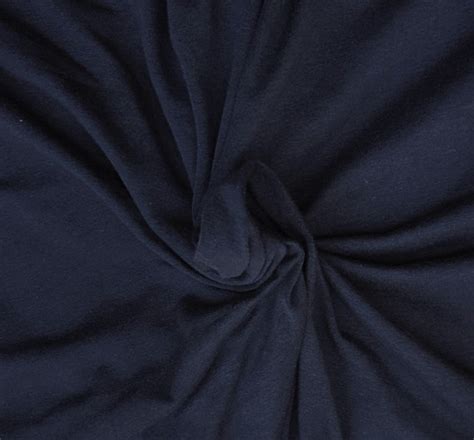 Navy Modal Cotton Spandex Fabric Jersey Knit By The Yard Etsy