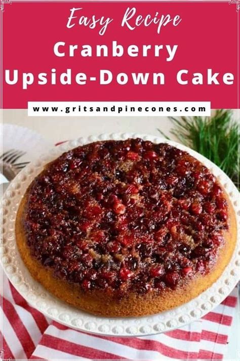 Quick Easy Cranberry Upside Down Cake Recipe Cranberry Upside