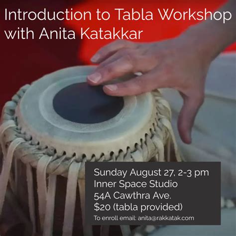 Introduction to Tabla – Inner Space Studio, Toronto | rakkatak