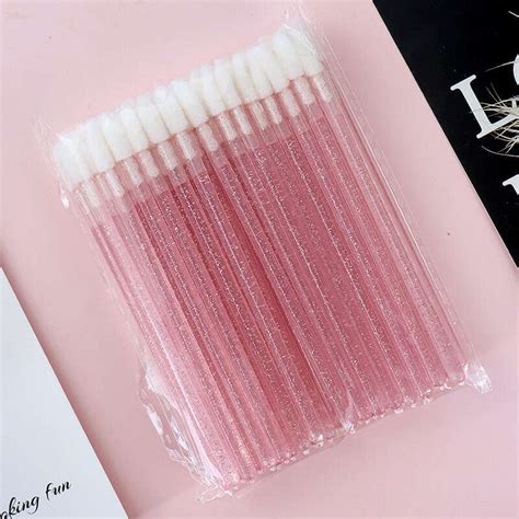 50PCS Lip Wands Applicators Disposable Lipstick Brush Lip Gloss