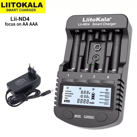 Liitokala Lii-ND4 4-Slots 1.2V NIMH NiCD Battery Charger Tester ...