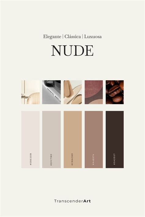 Paleta de Cores Nude Elegante Clássica Luxuosa Nude color palette Color palette Visual