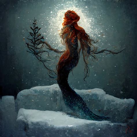 Solstice Mermaid Human/ai Hybrid Art Print or Gallery Wrapped Canvas - Etsy