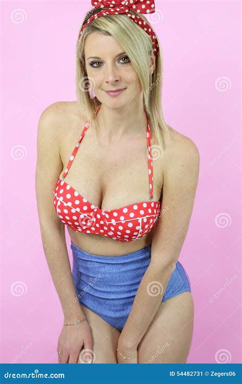 Beautiful Blonde Pinup Stock Image Image Of Female Pinup 54482731