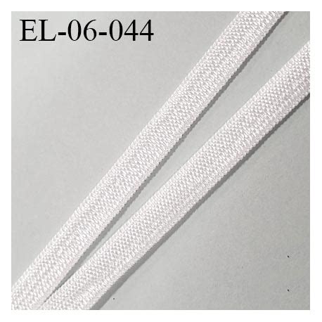 Elastique lingerie 6 mm fin couleur écru brillant spécial lingerie polyamide élasthanne fabriqué