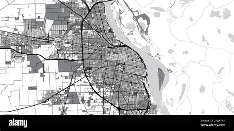 Urban vector city map of Rosario, Argentina Stock Vector Image & Art ...