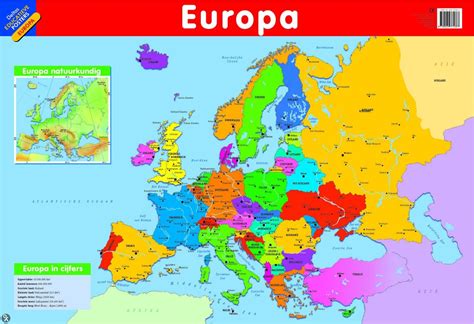 De Kaart Van Europa Met Hoofdsteden Kaart