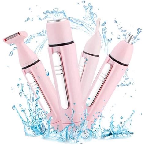 Epilateur Visage Femme Tondeuse Bikini 4 En 1 Rasoir Electrique Femme Épilateur Imperméable