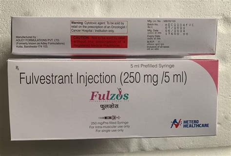 250mg Fulvestrant Injectction Hetero Healthcare At Best Price In Nagpur