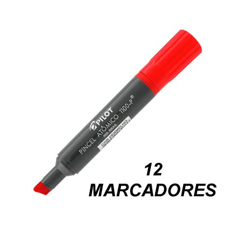 Marcador Permanente P Vermelho Unidades Pincel At Mico Pilot