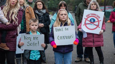 In Focus At Capitol Protesters Rally Against Tenino Area Sex Offender