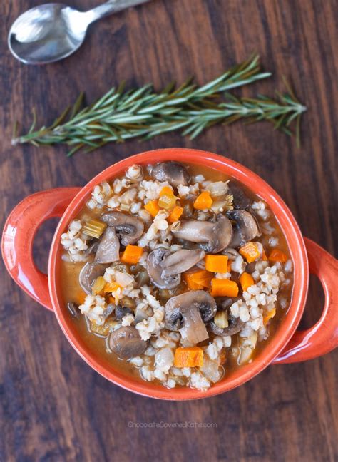 Mushroom Barley Soup Healthy Comfort Food Karinokada