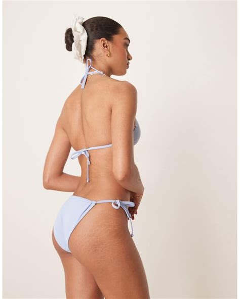 Asos Maya Mix And Match Tie Side Bikini Bottoms In Pink Lyst