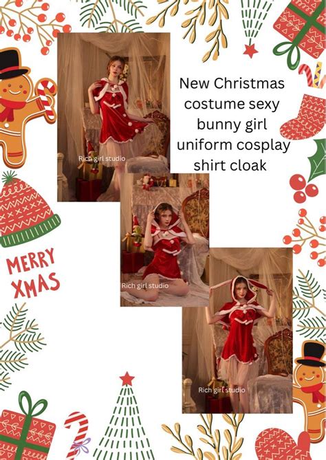 New Christmas Costume Sexy Bunny Girl Cosplay Shirt Cloak Lingerie Women S Fashion New