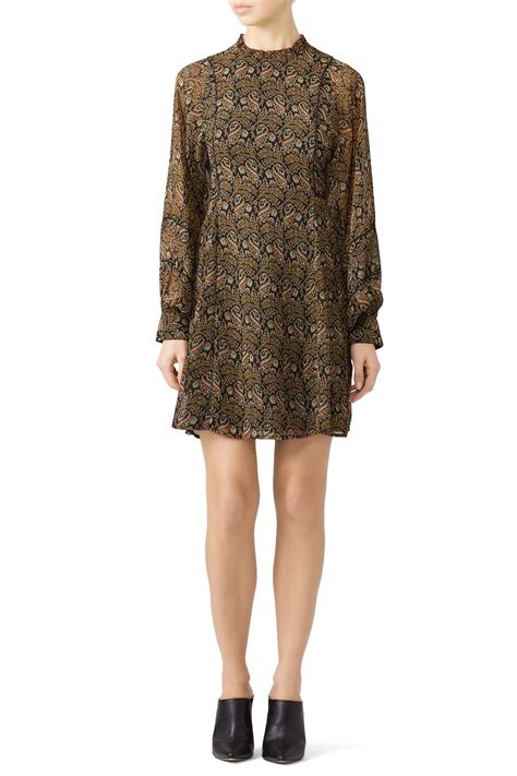 Sheer Sleeve Printed Dress By Scotch And Soda Rent The Runway