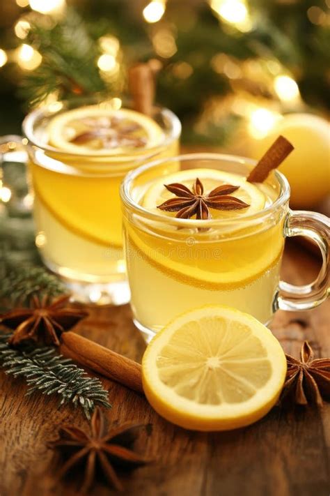 National Hot Toddy Day Cozy Winter Drink With Lemon Cinnamon And Star Anise On A Festive