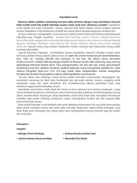 Tugas Kepedulian Sosial Pdf
