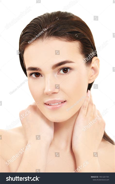 Portrait Beautiful Naked Brunette Girl Light Stock Photo Shutterstock