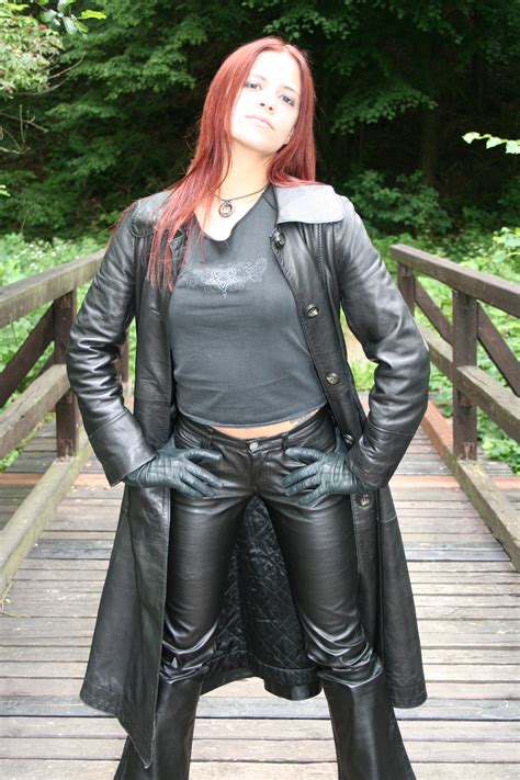 Sexy Redhead In Leather Porn Pic