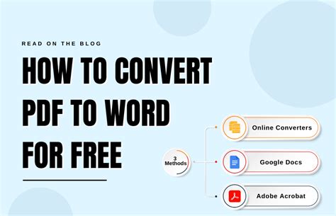 Convert PDF to Word for Free – 3 Methods
