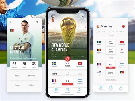 Fifa World Cup App Interface Design App Ui Design Sports Design Ideas