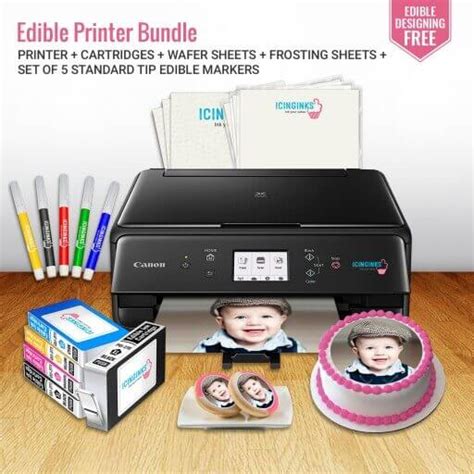 Edible Printer Edible Ink Wafer Paper Frosting Sheets Edible Paper Edible Cartridges Icing