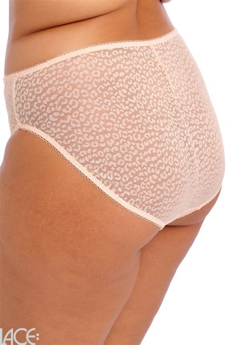 Elomi Lucie High Waisted Brief Pale Blush Lace Lingerie