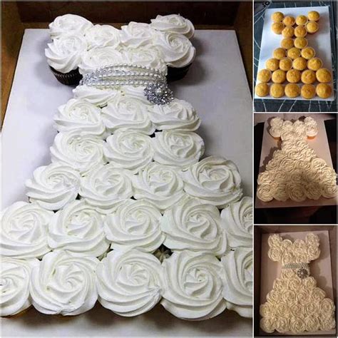 Creative Ideas Bridal Shower Pull Apart Cupcake Cake Tutorial