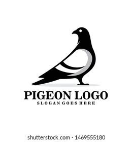 Pigeon Icon Black Filled Vector Illustration Stock Vector Royalty Free