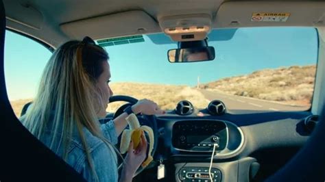 Attractive Blonde Woman Eating A Banana Stock Video Pond