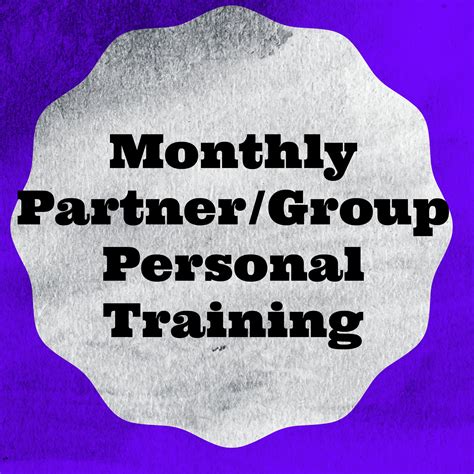 Monthly Partner/Group Personal Training