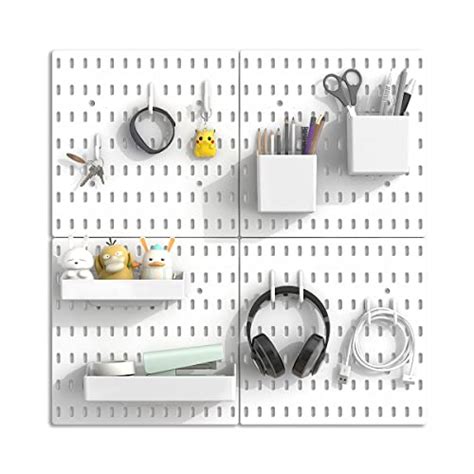 Nafenai Pegboard Combination Wall Organizer Kit 4 Pieces Pegboard And