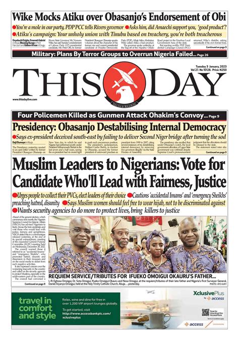 Tuesday 3rd January 2023 By Thisday Newspapers Ltd Issuu