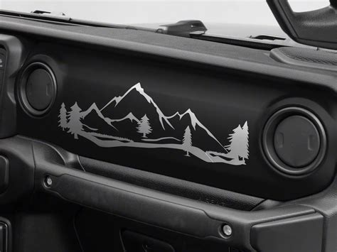 Sec10 Jeep Gladiator Dash Scene Mountain Decal Silver J194105 20 25