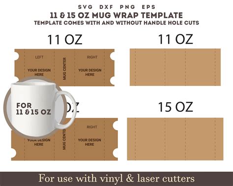 11oz 15oz Mug Wrap Template Svg Mug Wrap Svg Cricut Mug Press Mug