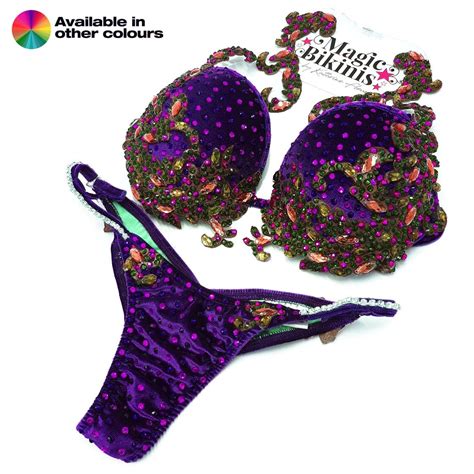 Quick Ship Bikini Velour Glam Diva Deluxe Suit Magic Bikinis Custom Competition Suits