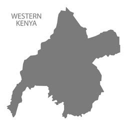 kenya provinces map grey royalty  vector image