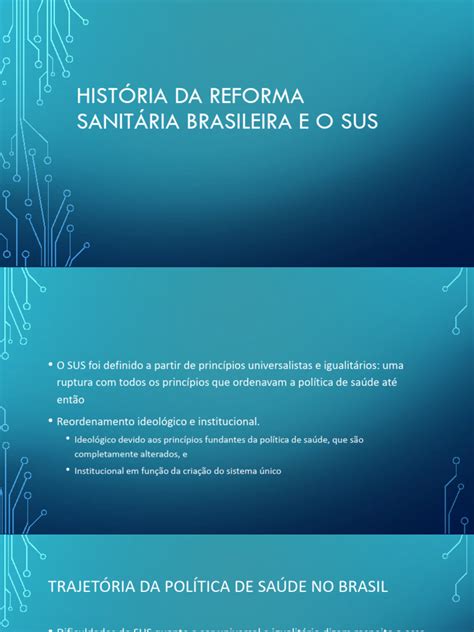 Reforma Sanitária Brasileira - Reforma Sanitária e SUS no Brasil | PDF | Bem-estar social | Politica ...