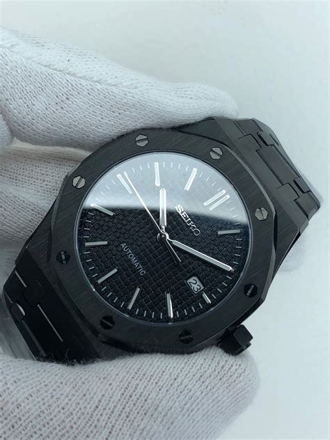 Custom Seiko Royal Oak All Black MOD