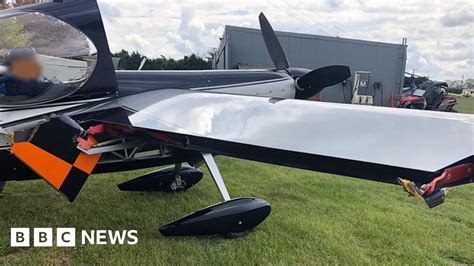 Pilot Lands Plane Safely After Part Of Wing Falls Off Bbc News