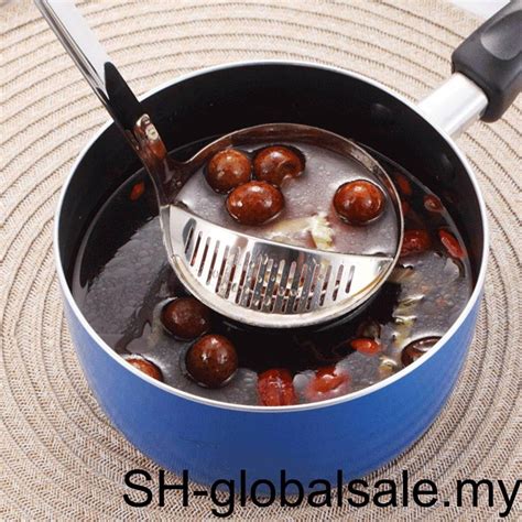 In Hot Pot Soup Ladle Stainless Strainer Skimmer Kitchen Mesh Spoon Handle Tool Long