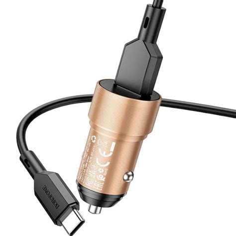 АЗУ Borofone BZ19A Wisdom, С кабелем, Type-C, Золотой – купить по цене ...