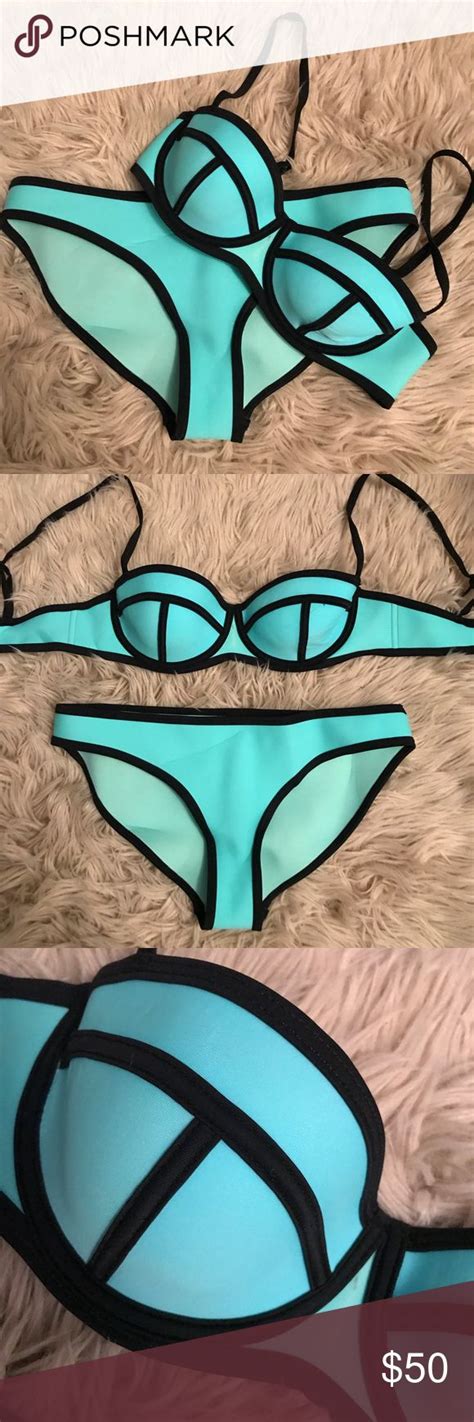 Authentic Triangl Bikini Bikinis Triangle Bikini Aqua Blue Color