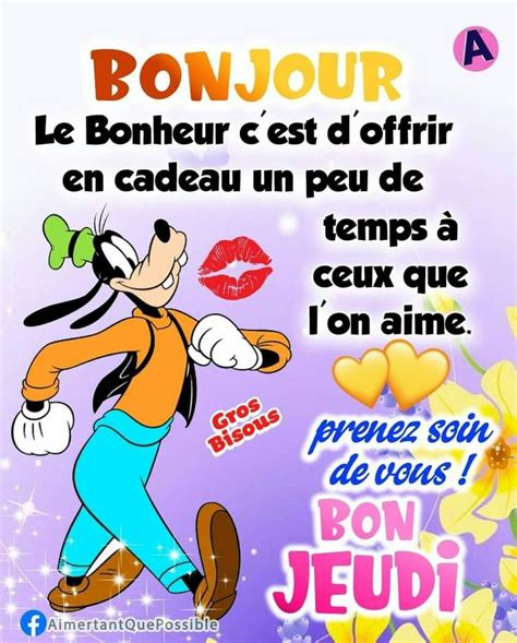 Épinglé par boyer sur facebook Bonjour Bon jeudi Bisous