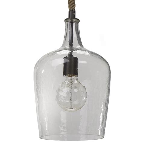 Regina Andrew Hammered Coastal Beach Hammered Glass Pendant Light