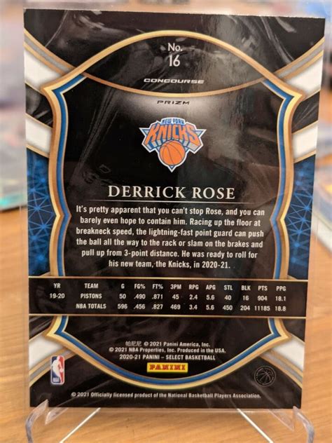 Panini Select Derrick Rose Red White Green Cracked Ice