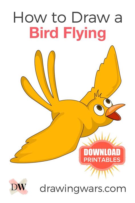 How to Draw a Bird Flying Step by Step - Easy Drawing & Painting