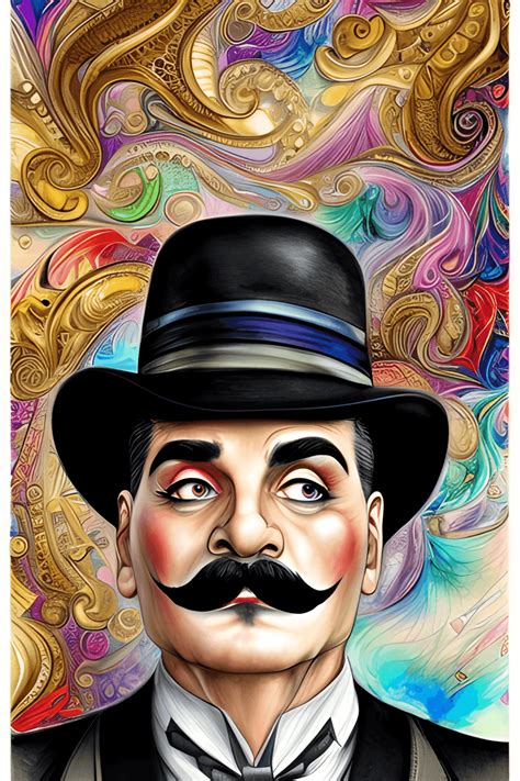 Poster Art Detective Hercule Poirot · Creative Fabrica