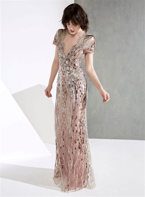 Jenny Packham Gold Evening Dresses Evening Gowns Chiffon Evening